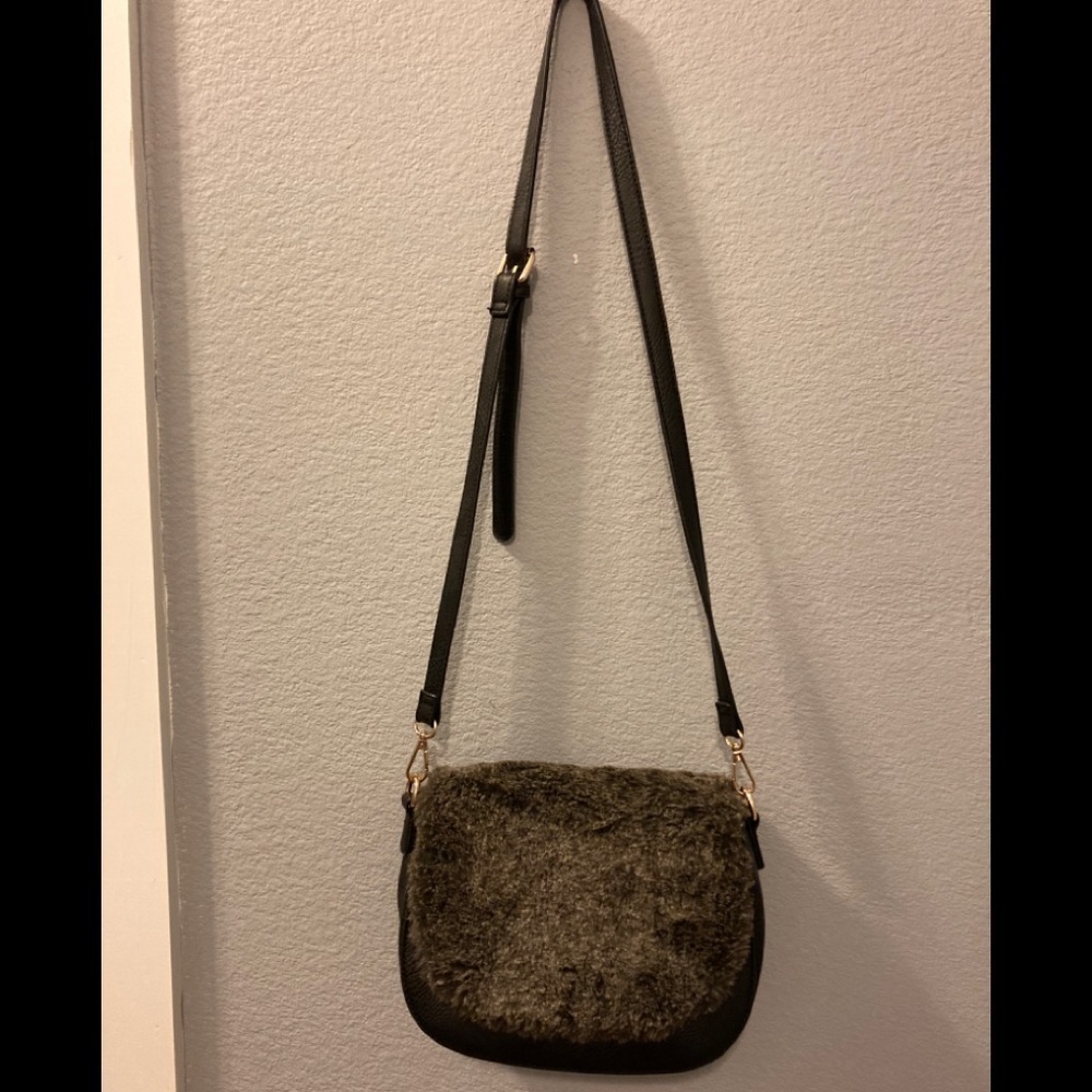 COCO+CARMEN faux fur crossbody bag